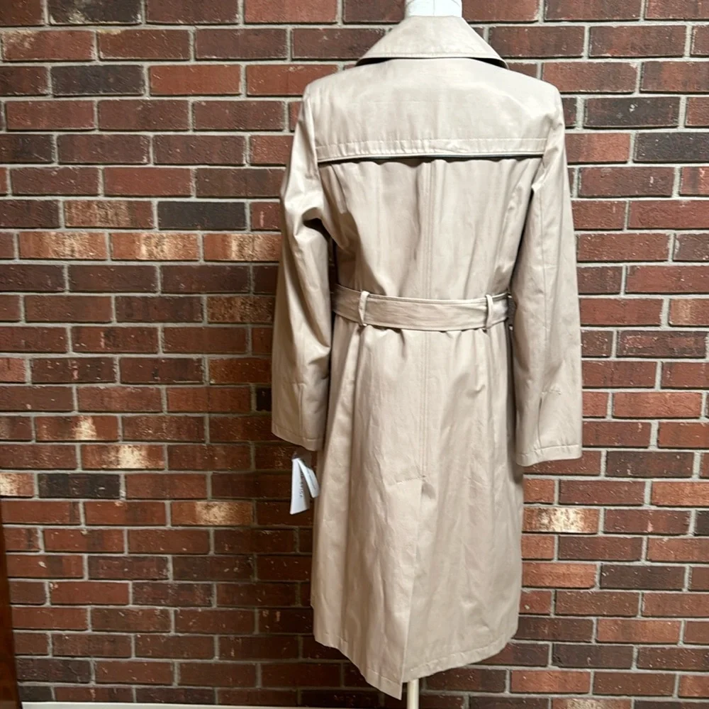 Via Spiga Water Repellent Tan Trench Coat size Medium